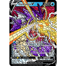 Gyarados V Stained-Glass Custom Pokemon Card Purple / Silver Foil