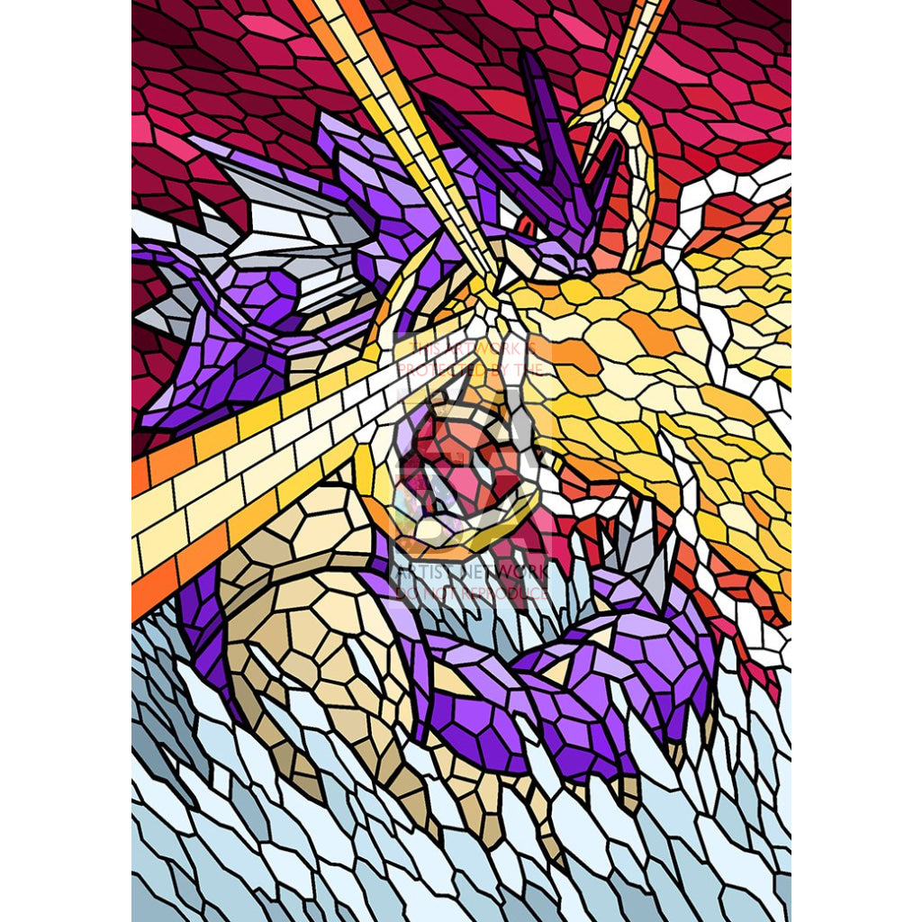 Gyarados V Stained-Glass Custom Pokemon Card - ZabaTV