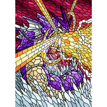 Gyarados V Stained-Glass Custom Pokemon Card Purple Textless / Silver Foil