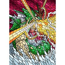 Gyarados V Stained-Glass Custom Pokemon Card Shenron Textless / Silver Foil