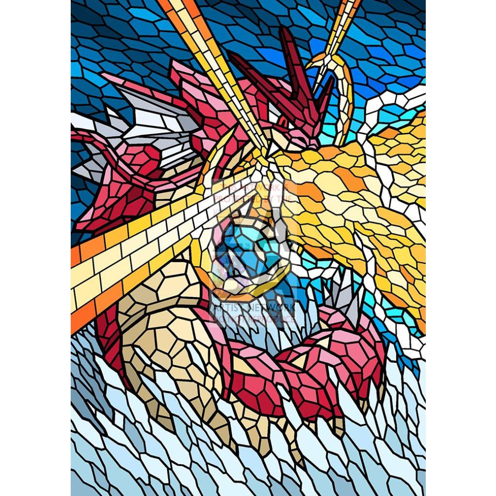 Gyarados V Stained-Glass Custom Pokemon Card - ZabaTV