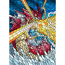 Gyarados V Stained-Glass Custom Pokemon Card Shining Textless / Silver Foil