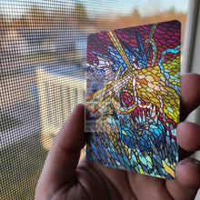 Gyarados V Stained-Glass Custom Pokemon Card Standard Textless / Shattered Glass Holographic