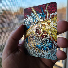 Gyarados V Stained-Glass Custom Pokemon Card Standard Textless / Silver Foil