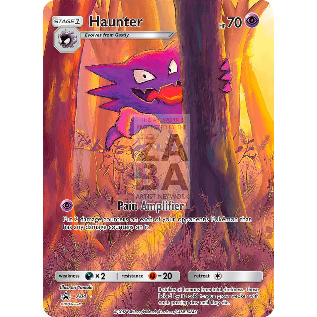 Haunter 37/111 Crimson Invasion Extended Art Custom Pokemon Card Silver Holographic