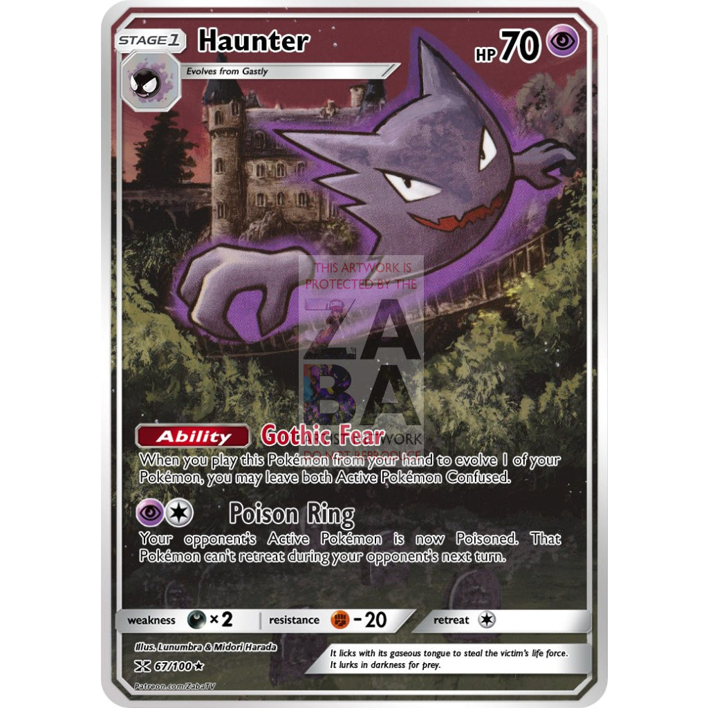 Haunter XY BREAKthrough 34/83 Extended Art Custom Pokemon Card - ZabaTV