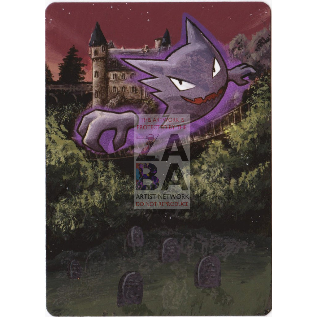 Haunter Xy Breakthrough 34/83 Extended Art Custom Pokemon Card Textless Silver Holographic