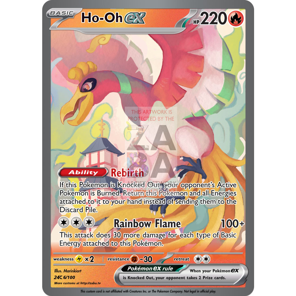 Ho-Oh ex Custom Pokemon Card - ZabaTV