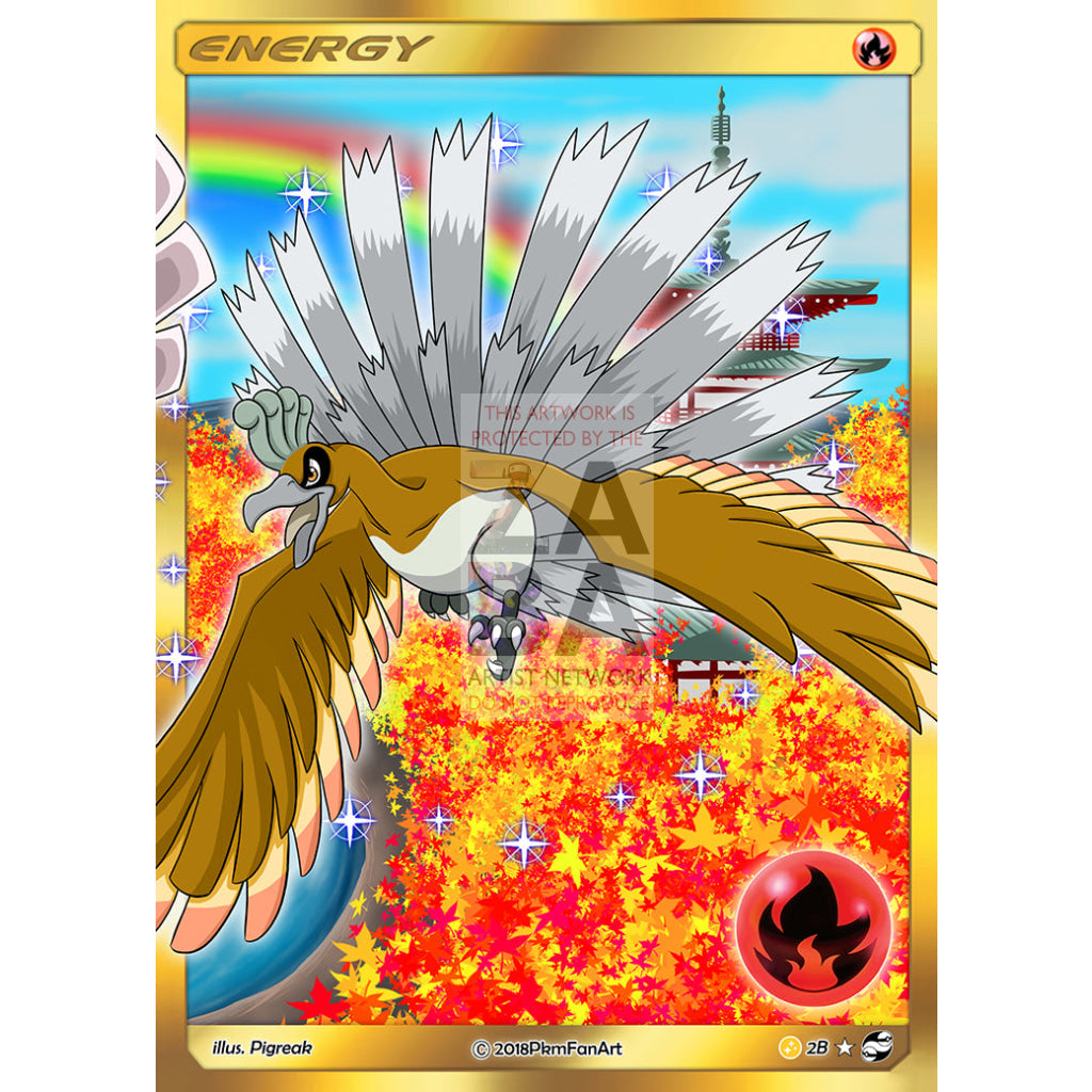Ho-Oh Fire Energy PIGREAK Custom Pokemon Card - ZabaTV