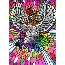 Ho-Oh V (Stained-Glass) Custom Pokemon Card Shining Rainbow / Textless Silver Foil
