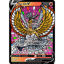 Ho-Oh V (Stained-Glass) Custom Pokemon Card Shining / With Text Silver Foil