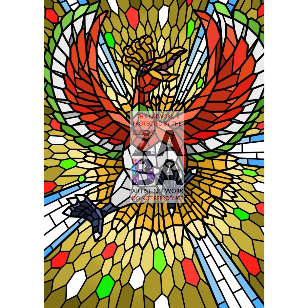 Ho-Oh V (Stained-Glass) Custom Pokemon Card - ZabaTV