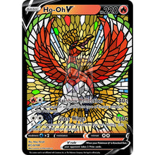 Ho-Oh V (Stained-Glass) Custom Pokemon Card Standard / With Text Silver Foil
