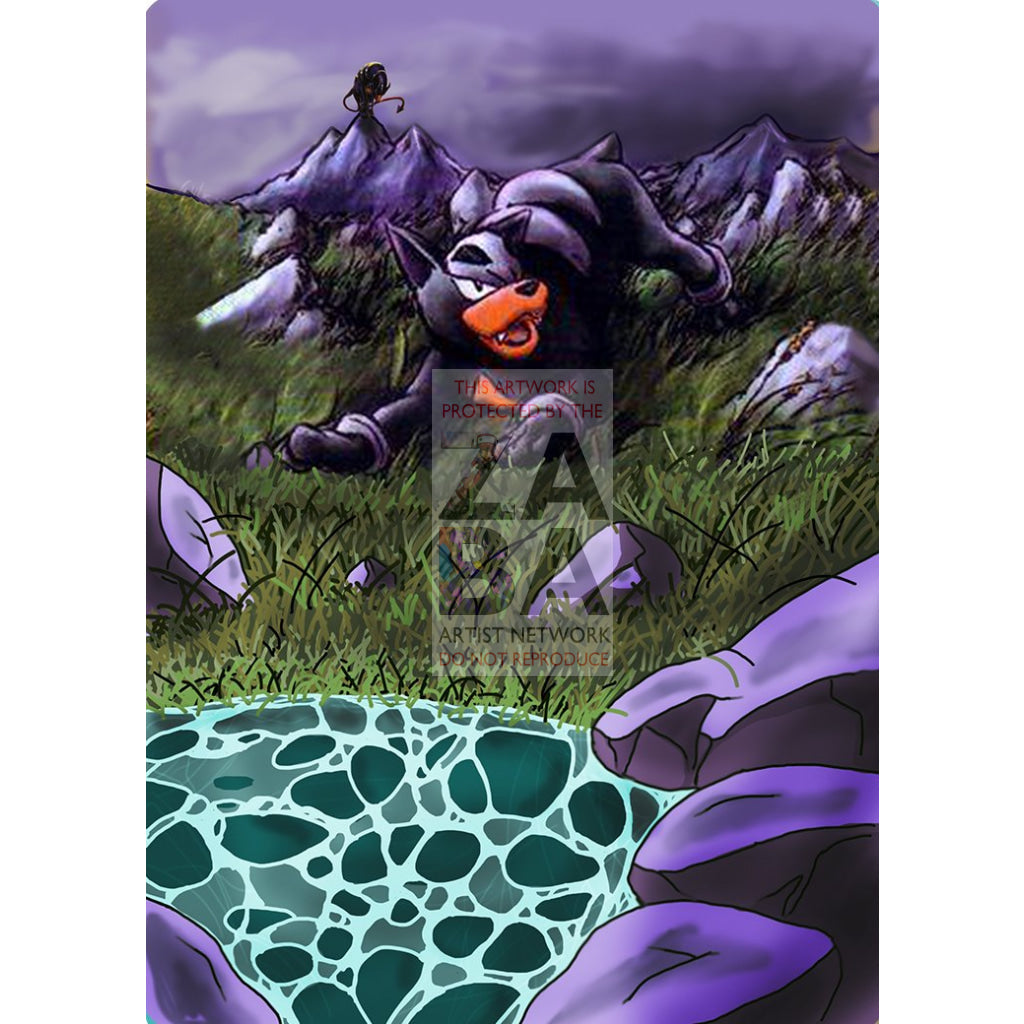 Houndour 86/147 Aquapolis Extended Art - Custom Pokemon Card Silver Foil