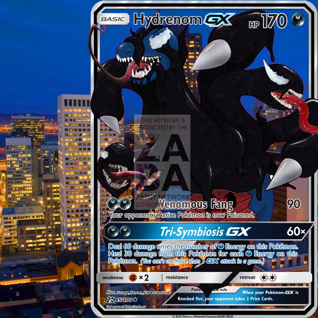 Hydrenom Gx (Venom + Hydreigon) Custom Pokemon Card