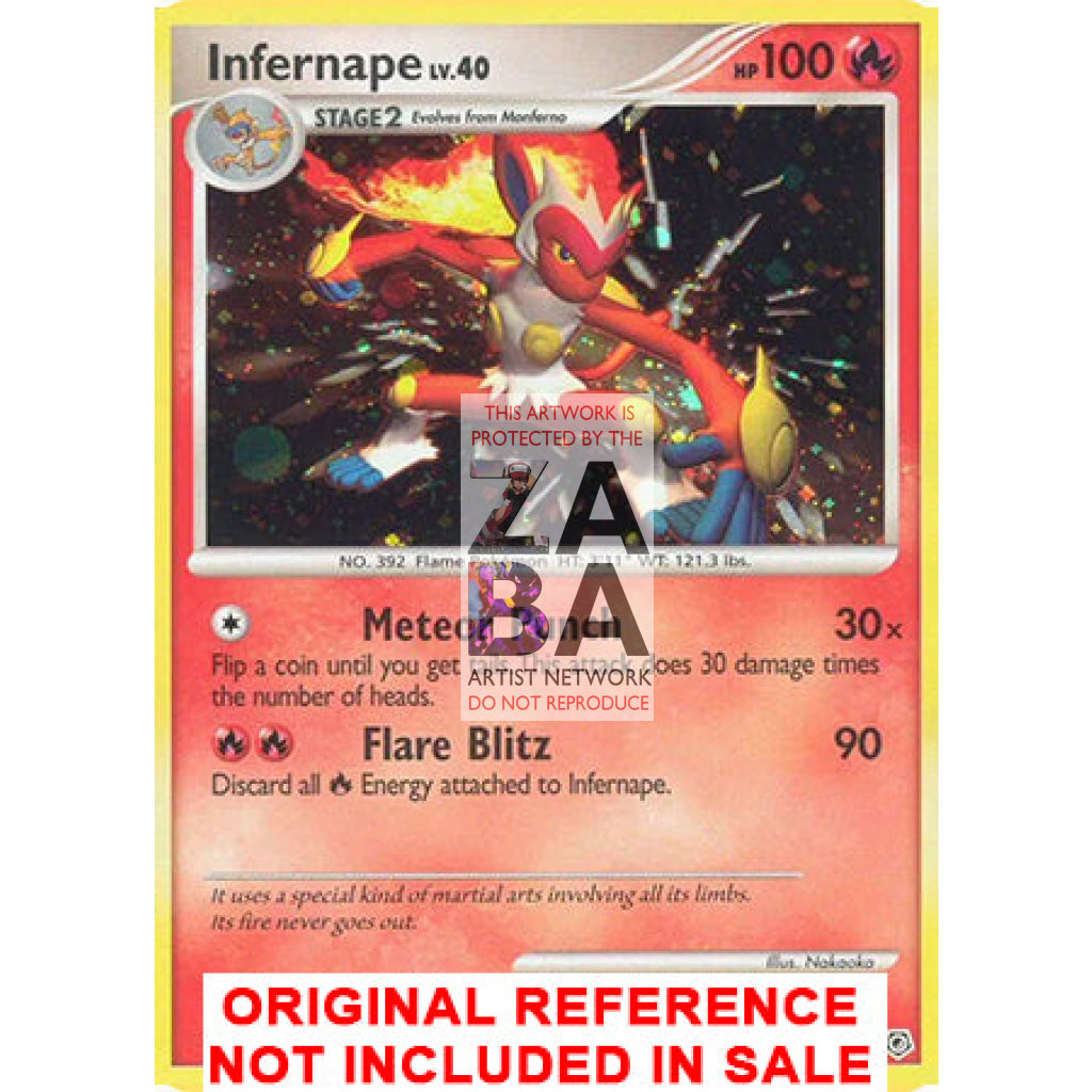 Infernape 5/130 Diamond & Pearl Extended Art Custom Pokemon Card - ZabaTV