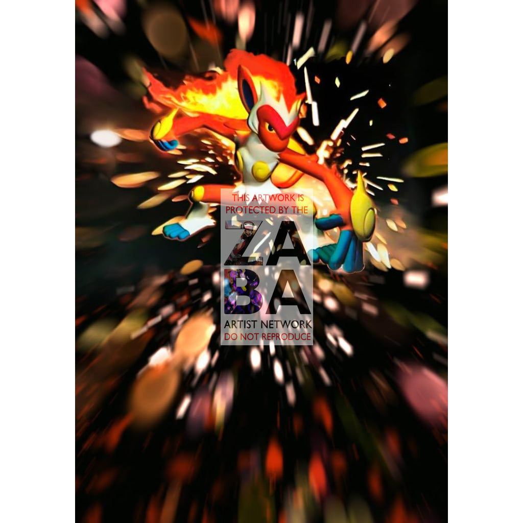 Infernape 5/130 Diamond & Pearl Extended Art Custom Pokemon Card - ZabaTV