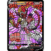 Infernape V Stained-Glass Custom Pokemon Card Shining / Silver Foil