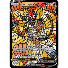 Infernape V Stained-Glass Custom Pokemon Card Standard / Silver Foil