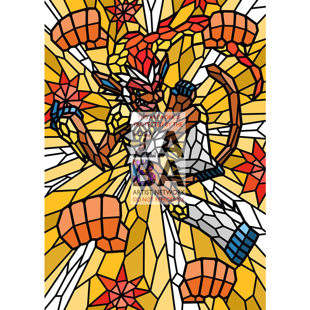 Infernape V Stained-Glass Custom Pokemon Card - ZabaTV