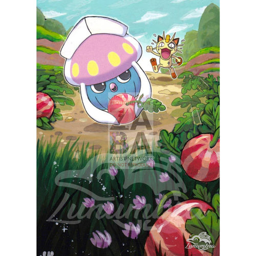 Inkay 41/108 Xy Roaring Skies Extended Art Custom Pokemon Card Textless Silver Holographic