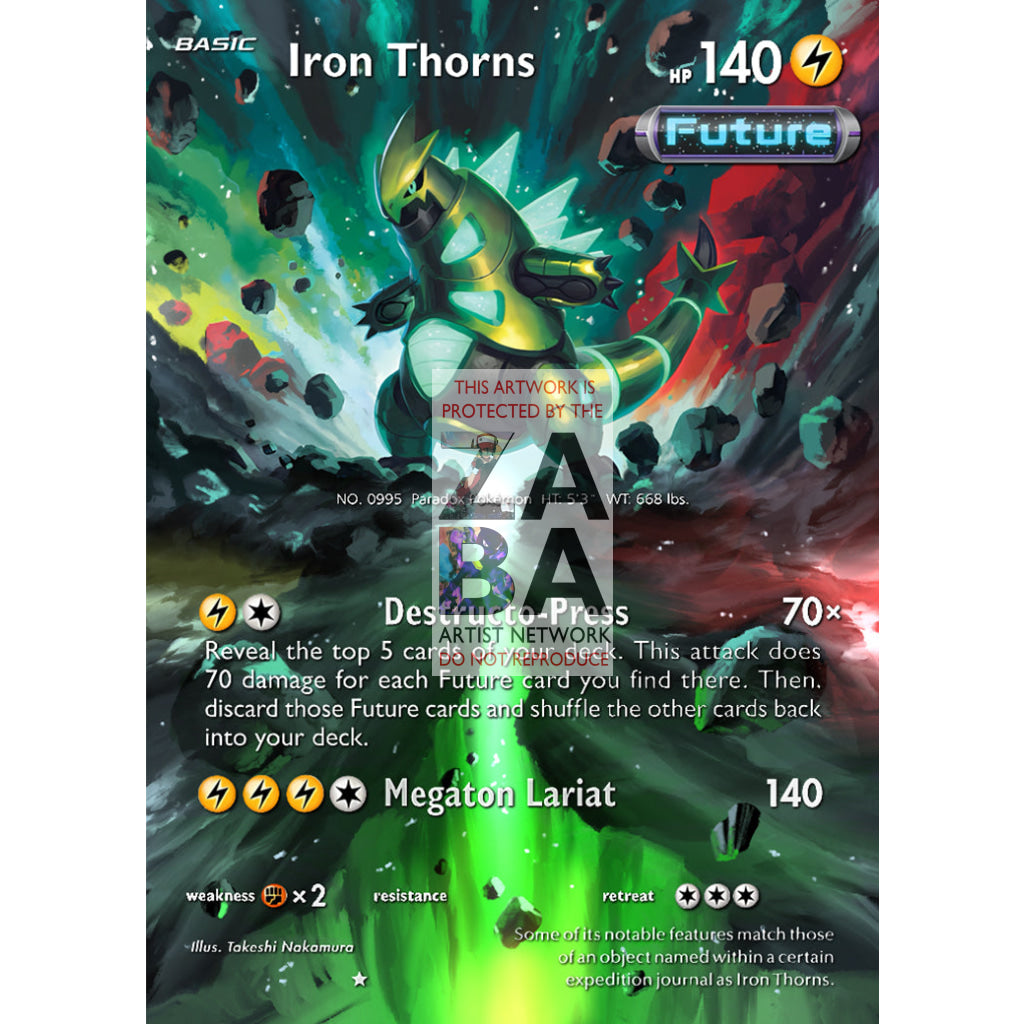 Iron Thorns 062/162 Temporal Forces Extended Art Custom Pokemon Card - ZabaTV