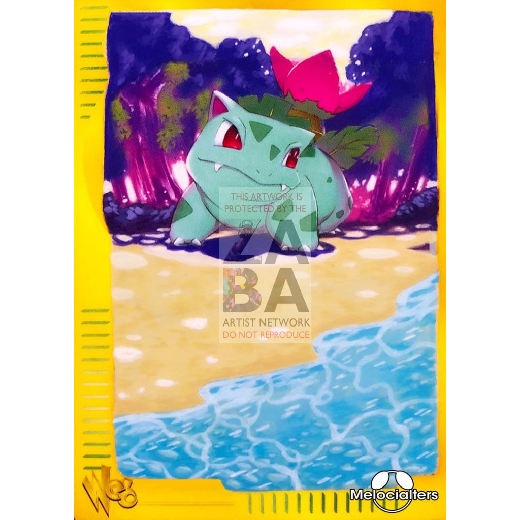 Ivysaur 1/48 Web Set Extended Art Custom Pokemon Card Textless Silver Holographic