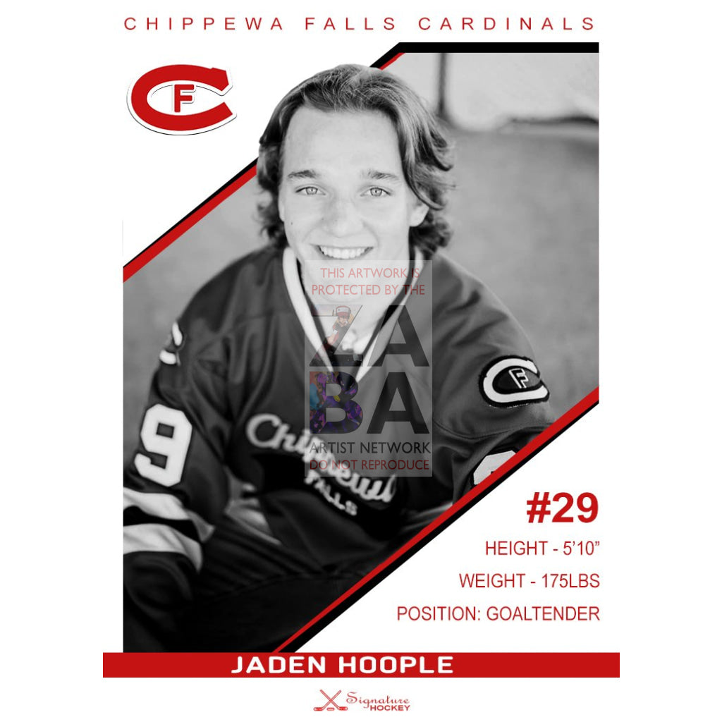 Jaden Hoople - Chippewa Falls Cardinals Collectible Card - ZabaTV