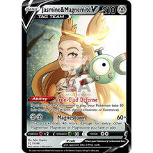 Jasmine & Magnemite V Custom Pokemon Card Silver Foil / With Text