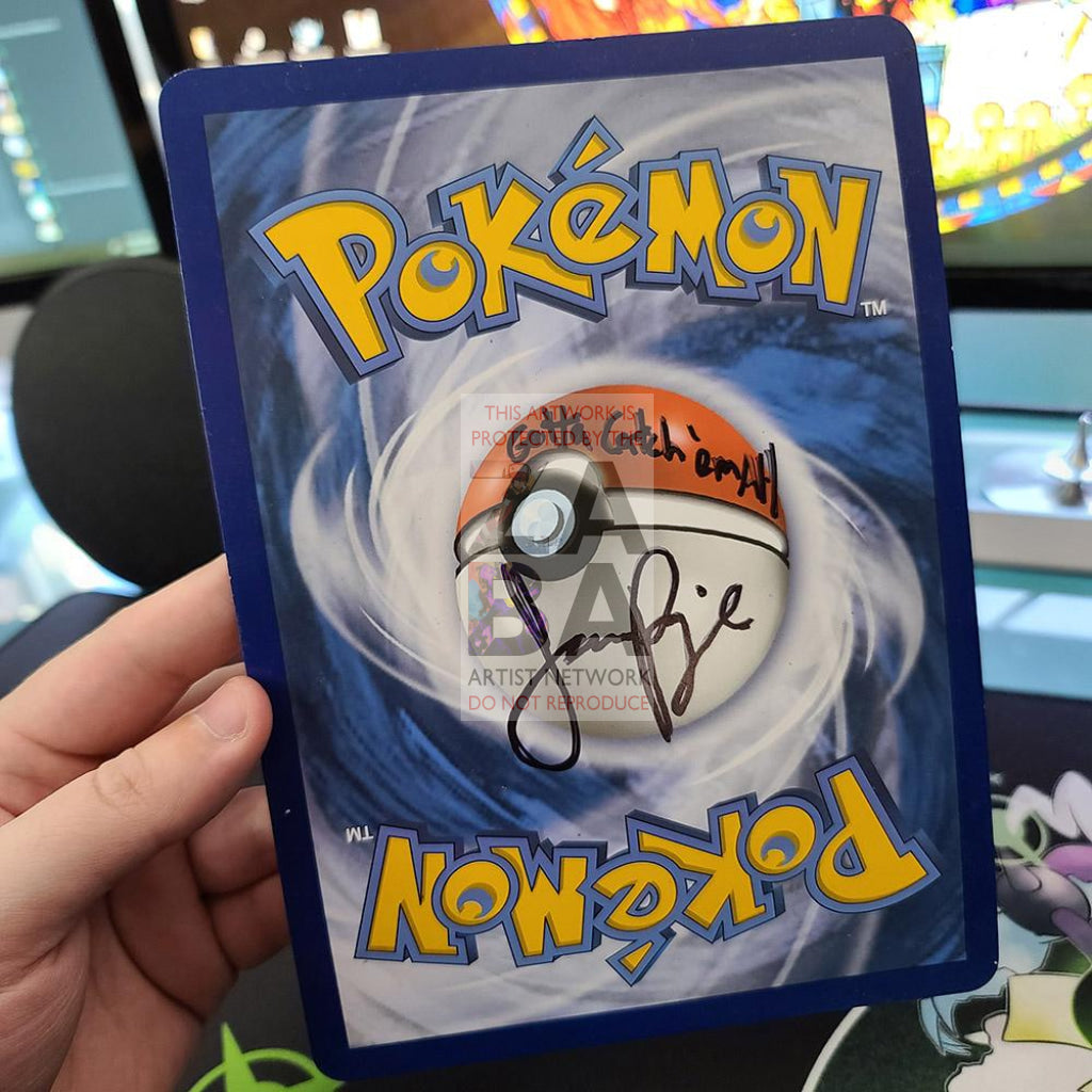 Jason Paige Autographed/customized Melmetal Gx Sm178 Jumbo Card (One-Of-A-Kind) Custom Pokemon