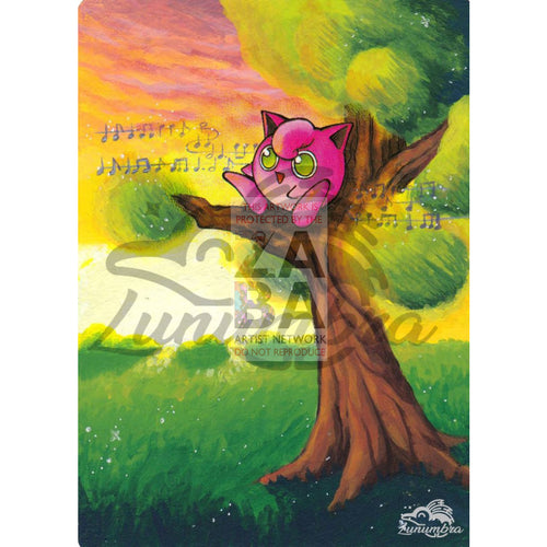 Jigglypuff 54/64 Jungle Extended Art Custom Pokemon Card Textless Silver Holographic