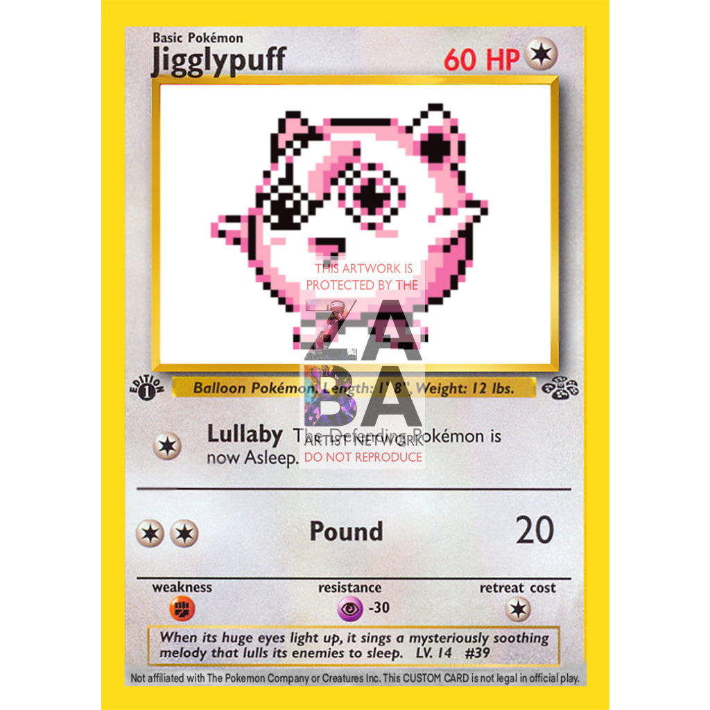 Jigglypuff Game Sprite Custom Pokemon Card - ZabaTV