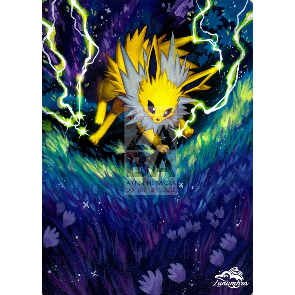 Jolteon 26/111 Rising Rivals Extended Art Custom Pokemon Card Textless Silver Holographic