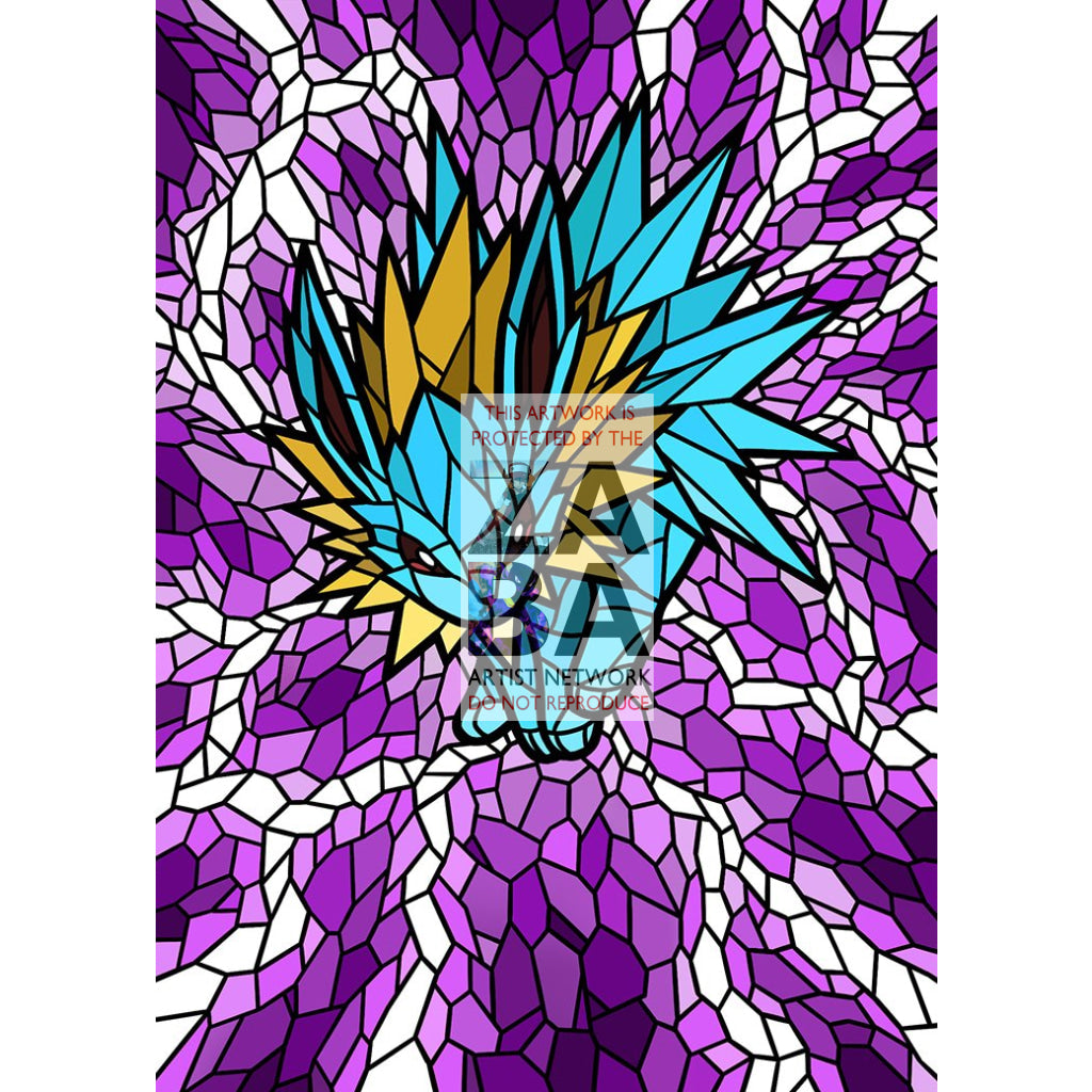 Jolteon V Stained-Glass Custom Pokemon Card - ZabaTV