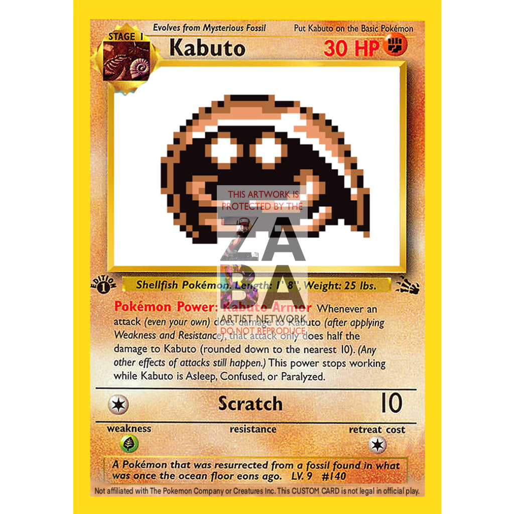 Kabuto Game Sprite Custom Pokemon Card - ZabaTV