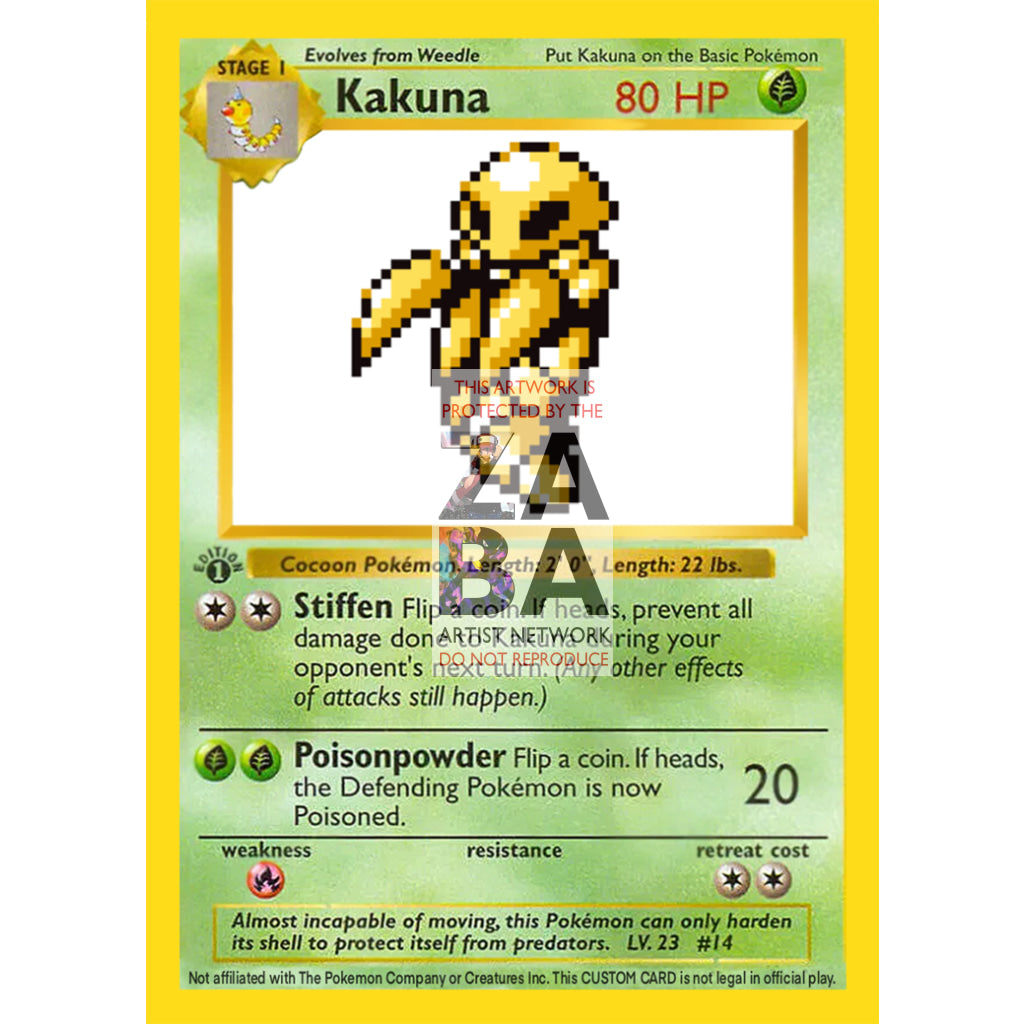 Kakuna Game Sprite Custom Pokemon Card - ZabaTV