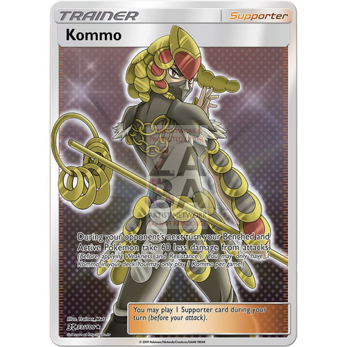 Kommo (Trainer) Custom Pokemon Card Silver Holographic