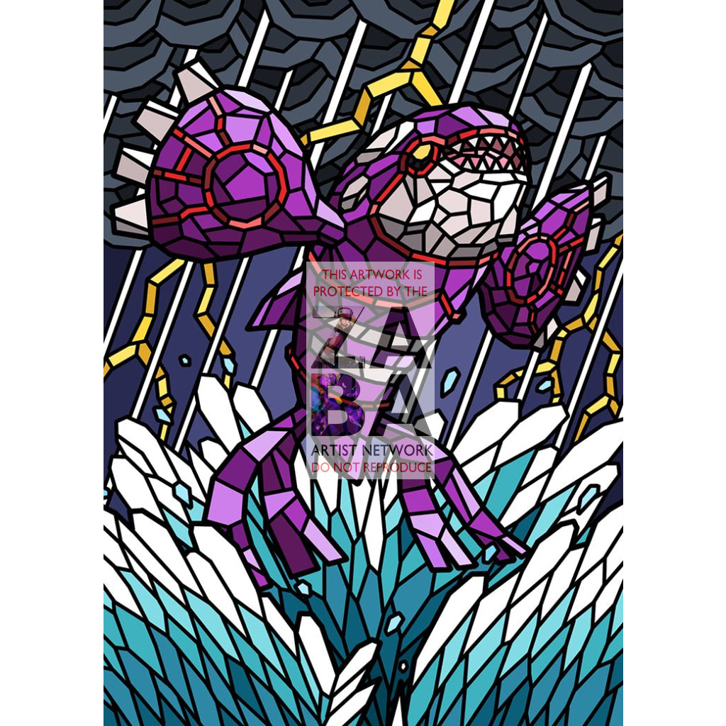 Kyogre V (Stained-Glass) Custom Pokemon Card - ZabaTV