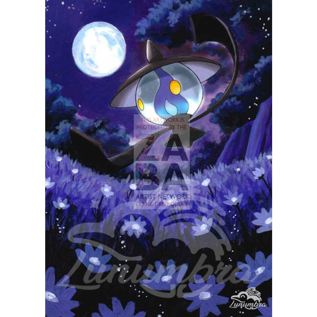 Lampent 22/135 Black & White Plasma Storm Extended Art Custom Pokemon Card Textless Silver