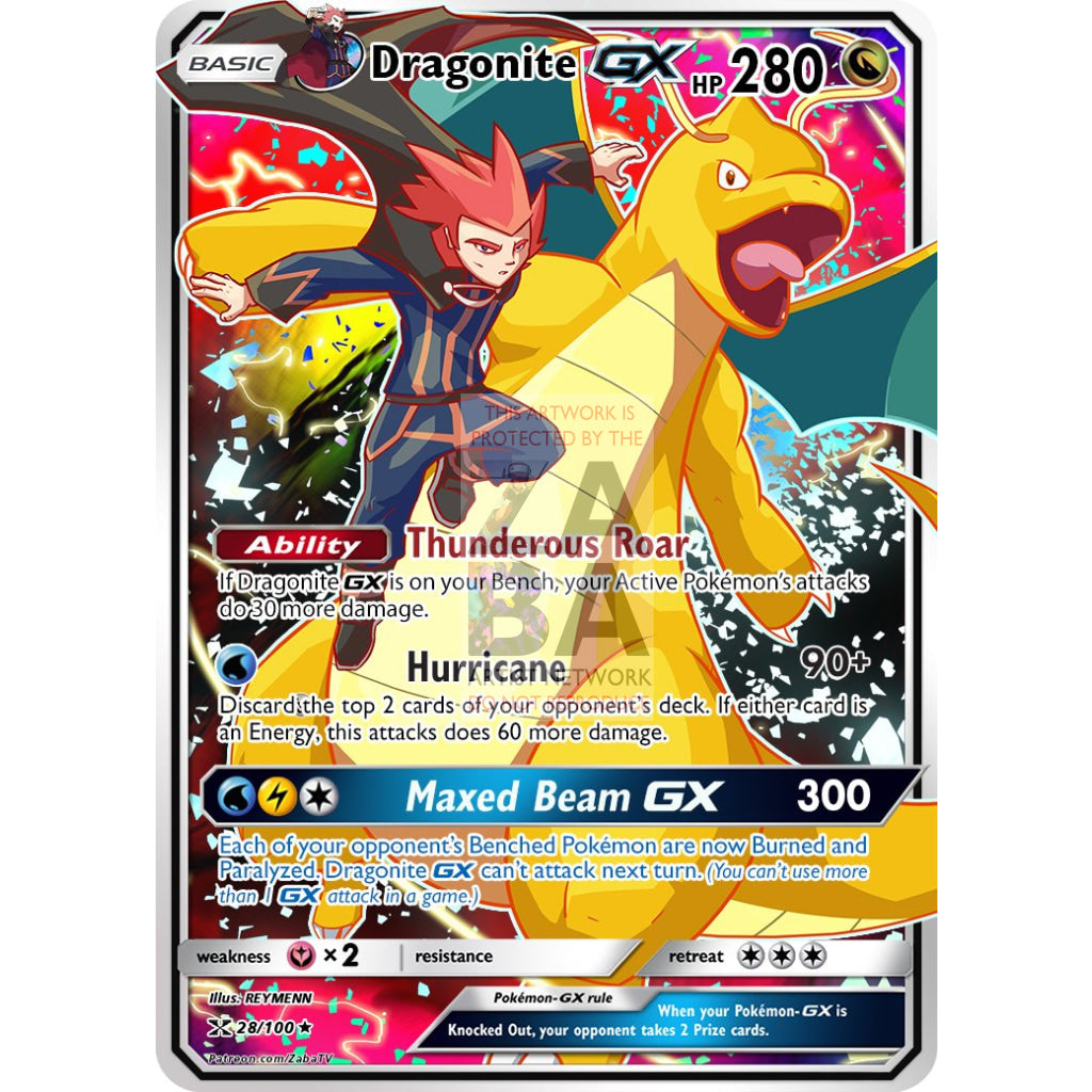 Lance's Dragonite Custom Pokemon Card - ZabaTV