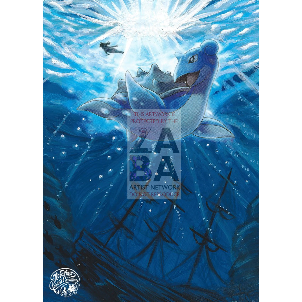 Lapras 28/122 BREAKpoint Extended Art Custom Pokemon Card - ZabaTV