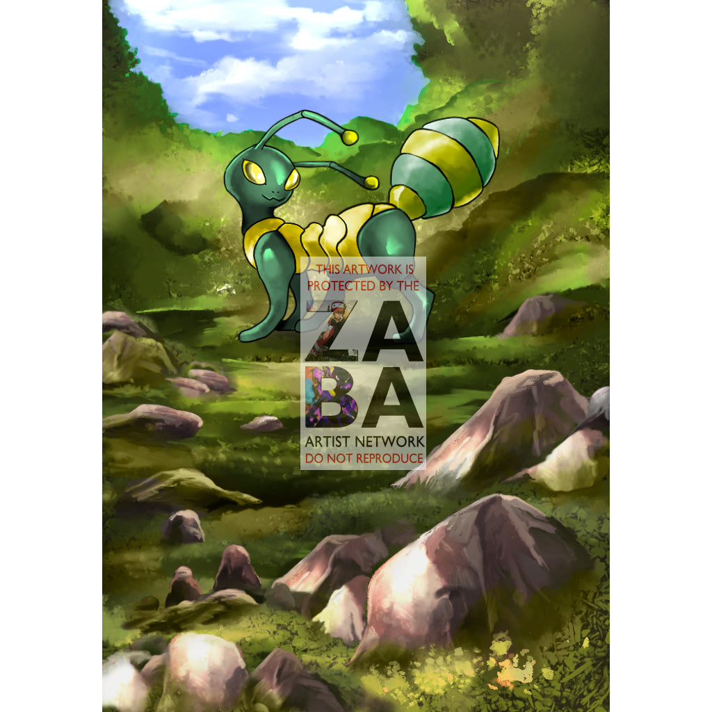 Larveon (Eeveelution) Custom Pokemon Card - ZabaTV