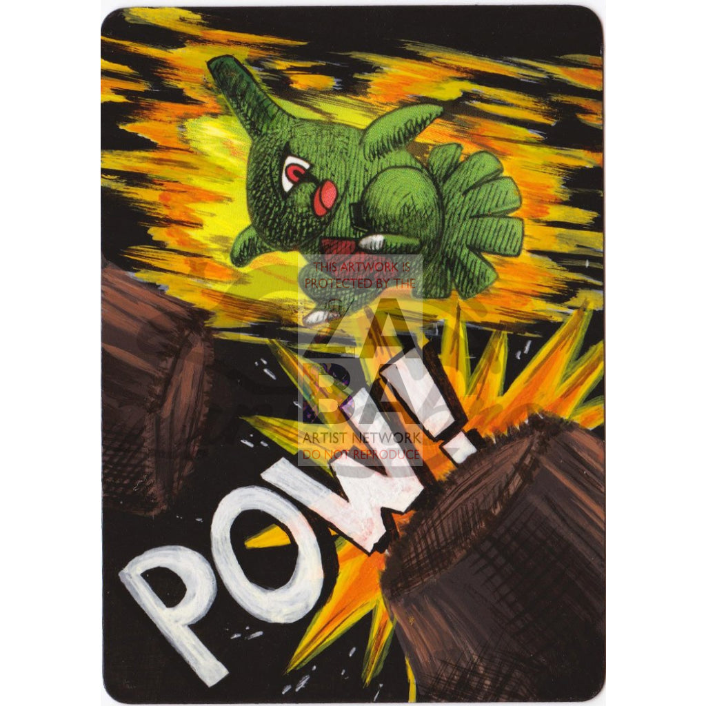 Larvitar Unseen Forces 61/115 Extended Art Custom Pokemon Card Textless Non-Holographic