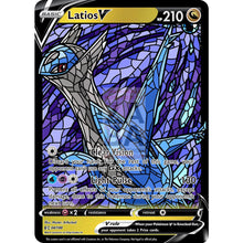 Latios V (Stained-Glass) Custom Pokemon Card Standard / With Text Silver Foil