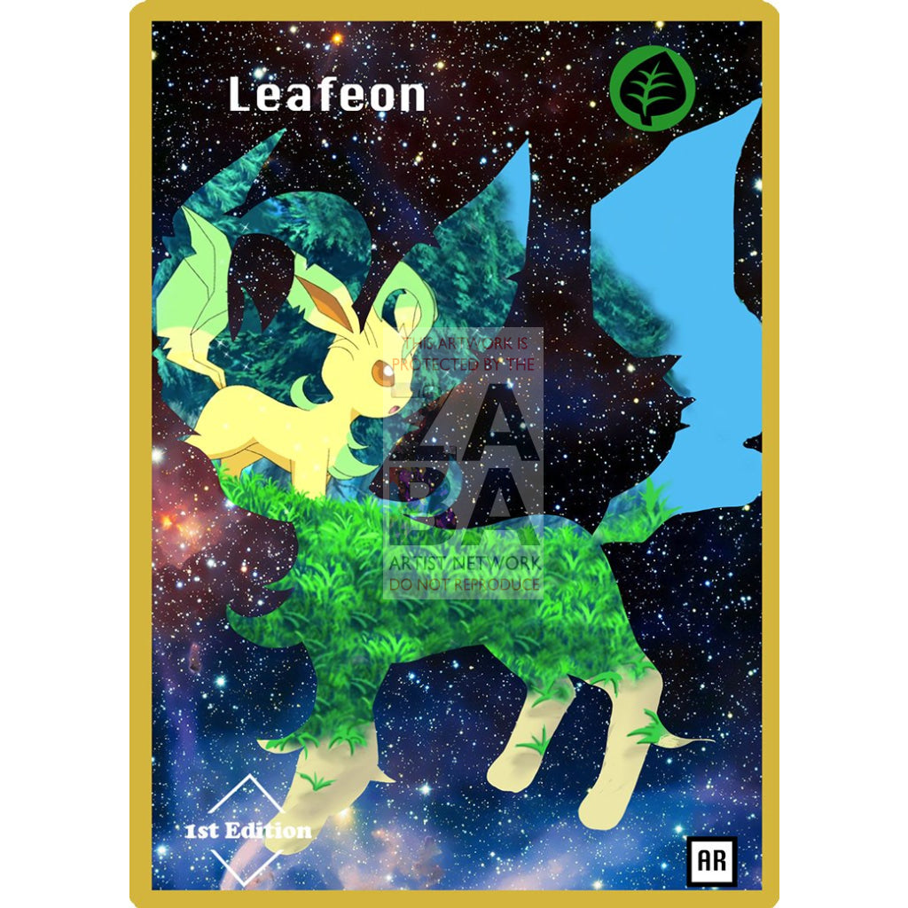 Leafeon Anime Silhouette (DrewzCustomCards) - Custom Pokemon Card - ZabaTV