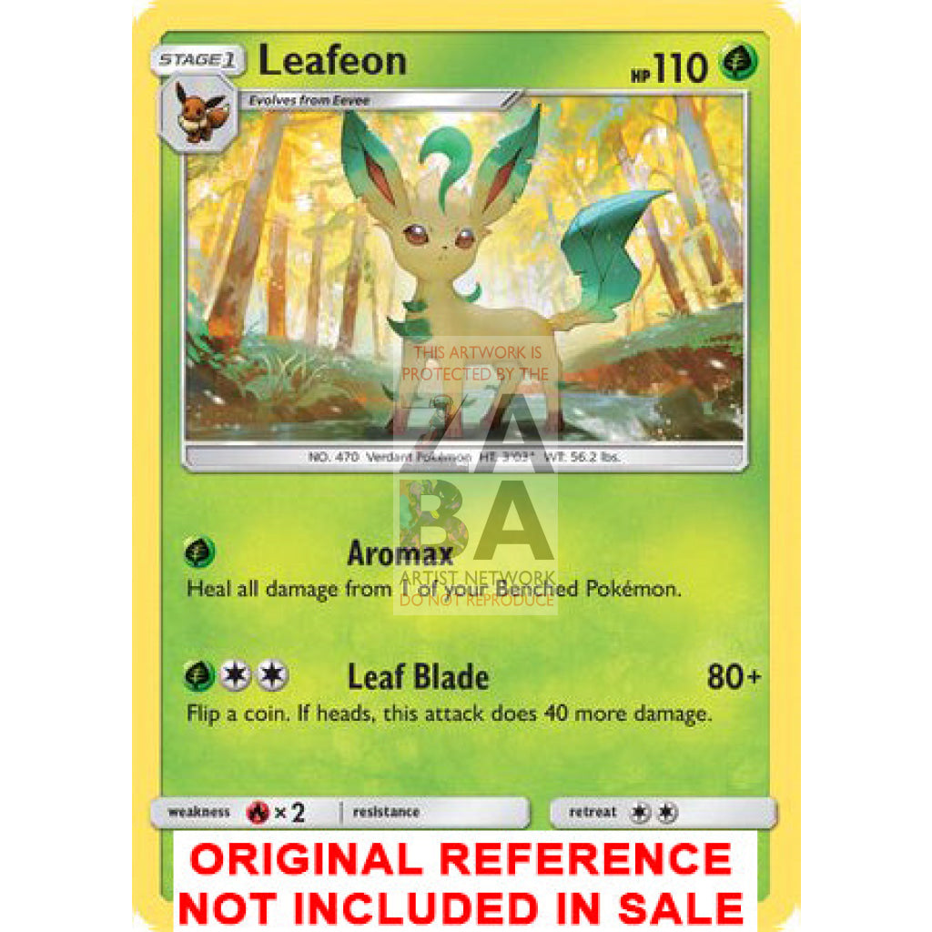 Leafeon SM237 Promo Extended Art Custom Pokemon Card - ZabaTV