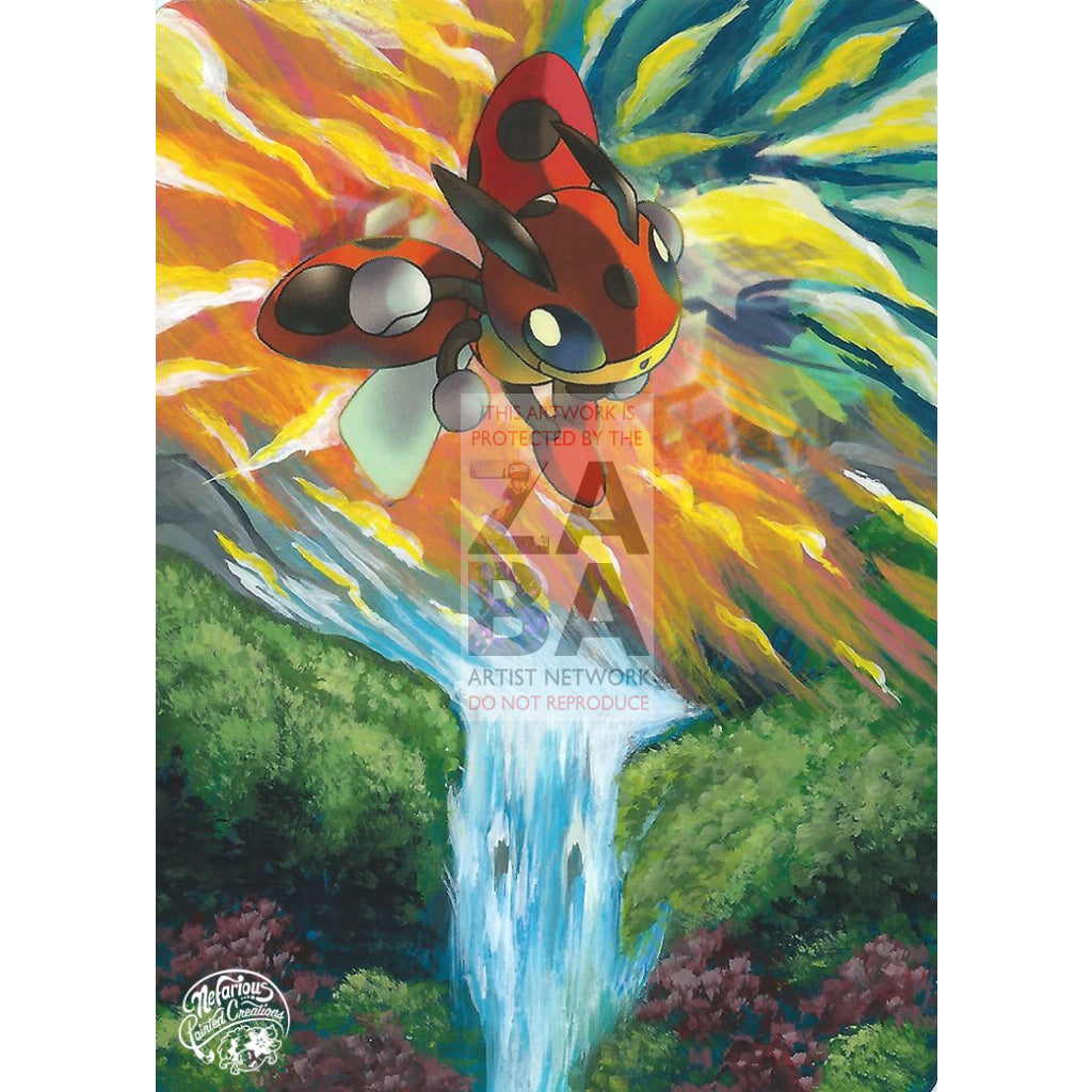 Ledian 18/101 Dragon Frontiers Extended Art Custom Pokemon Card Silver Holo