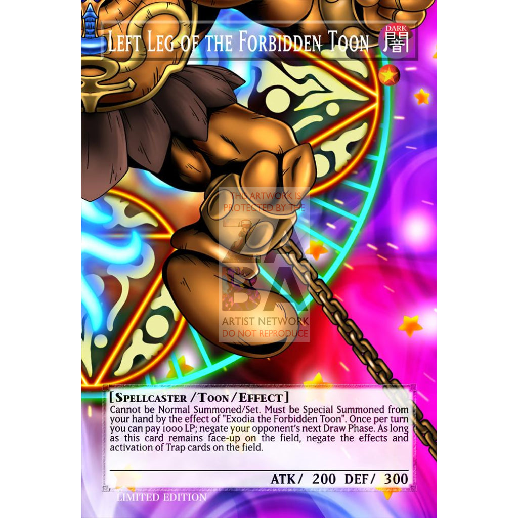 Left Leg of the Forbidden Toon Full Art ORICA - Custom Yu-Gi-Oh! Card - ZabaTV