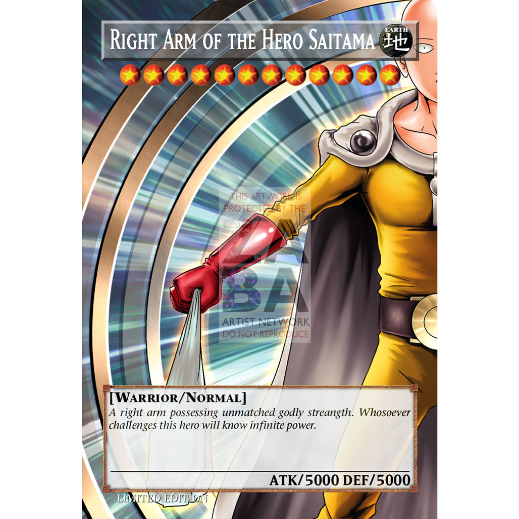 Legendary Hero Saitama (Exodia Parody) Full Art Orica - Custom Yu-Gi-Oh! Card