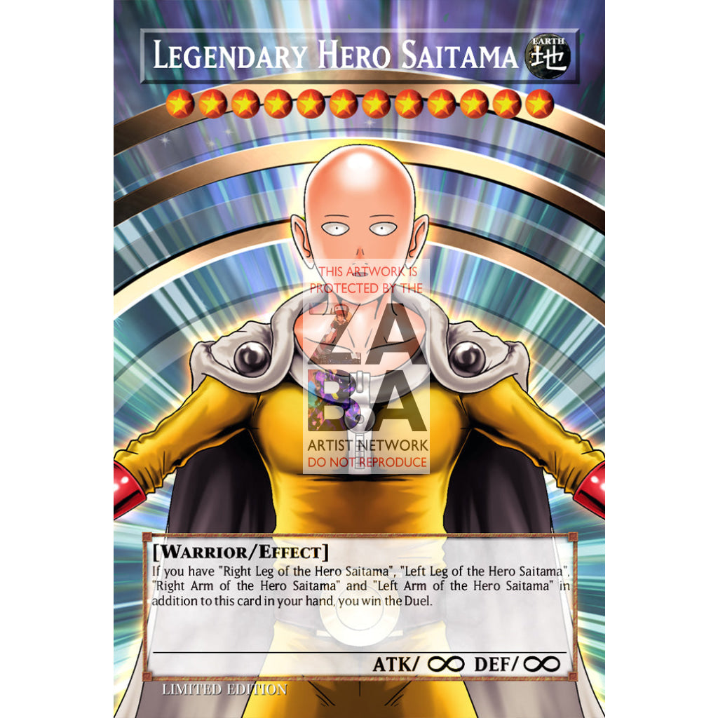 Legendary Hero Saitama (Exodia Parody) Full Art ORICA - Custom Yu-Gi-Oh! Card - ZabaTV